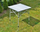 Tavolinë palose kampingu High Peak Sevilla 44180, 70 x 70 cm, lartësi e rregullueshme, argjendi