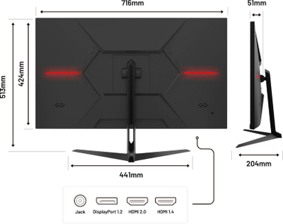 Monitor JN-IPS315UHDR, 31.5", 4K UHD, 60Hz, i zi