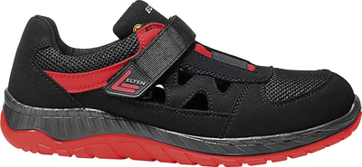 Sandale sigurie Elten LONNY Red Easy ESD S1P, nr. 41, mikrofibër, e zezë me të kuqe