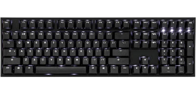 Tastierë Ducky One 2, LED të bardhë, MX-Red, e zezë/e bardhë