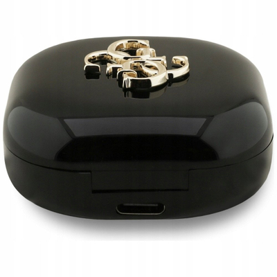 Kufje pa tela Guess TWS 4G Metal Logo, Bluetooth 5.4, 16 orë, të zeza