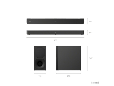 Altoparlantë Soundbar Sony HT-SD40 2.1 channels 0.5W, Wired & Wireless