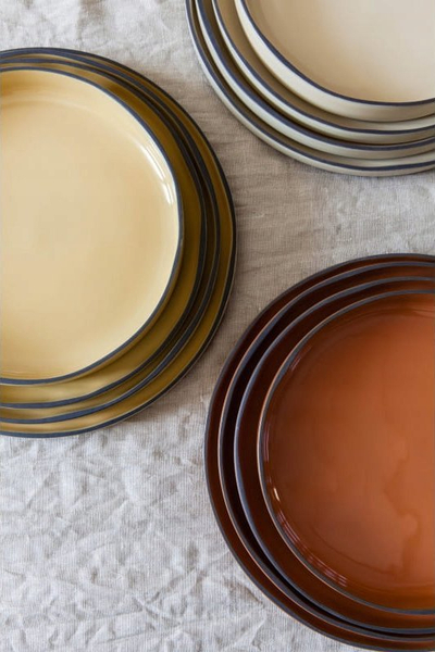 Set pjata buke Revol Caractere, 4 copë, porcelan, shumëngjyrëshe