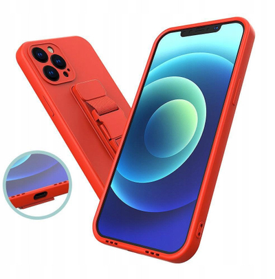 Këllëf telefoni Hurtel Silicone Case, për Samsung Galaxy A13 5G, me rrip varëse, i zi