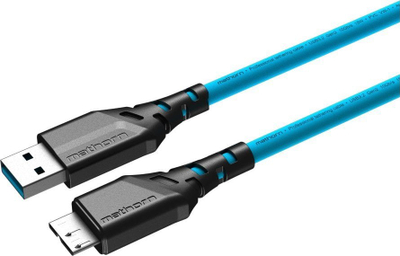 Kabllo USB Mathorn MTC-220, USB-A në micro-B, 2 m, USB 3.2, blu