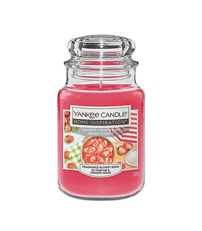 Qiri aromatik Yankee Candle Home Inspiration Sugared Strawberries, 538 g