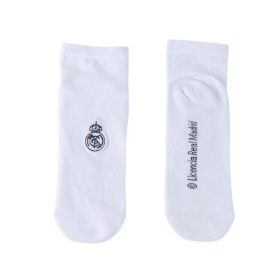 Çorape Real Madrid, set 2 palë, pambuk, të bardha