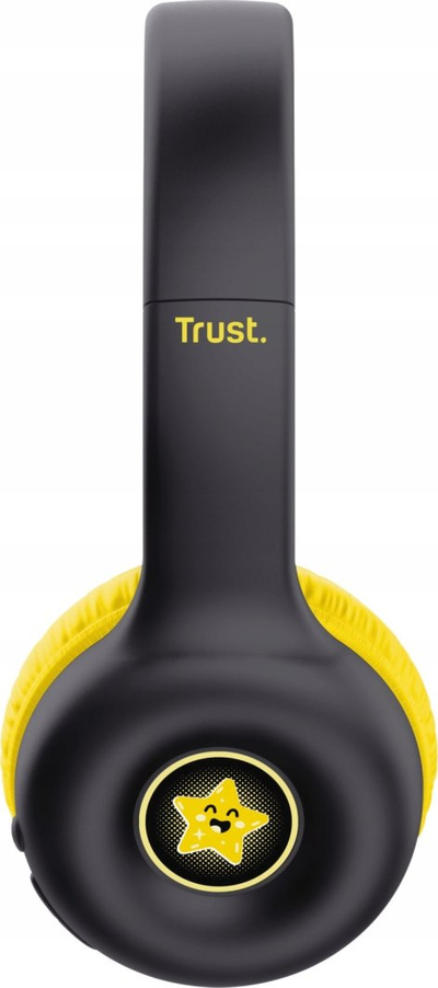 Kufje pa tela Trust NOUNA për kalamoj, Bluetooth, limit volum 85 dB, të zeza