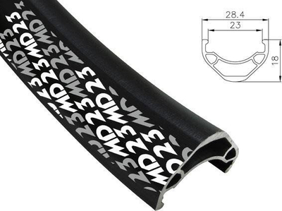 Felne biçiklete Alexrims MTB MD23, 29\", 36 vrima, Tubeless Ready, e zezë