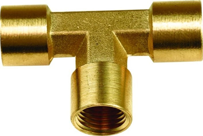 Konektor T bronzi, filetë e brendshme 1/4"