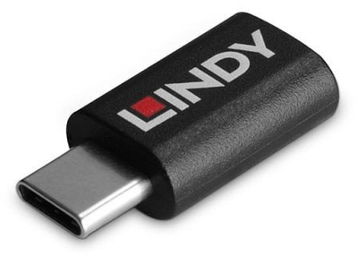 Адаптер USB Линди USB 3.2 Тип C во Тип C, Блокатор на податоци, 100W, бел