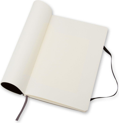Fletore Moleskine Classic Soft Cover Large, 5" x 8.25", faqe të zbrazëta, e zezë