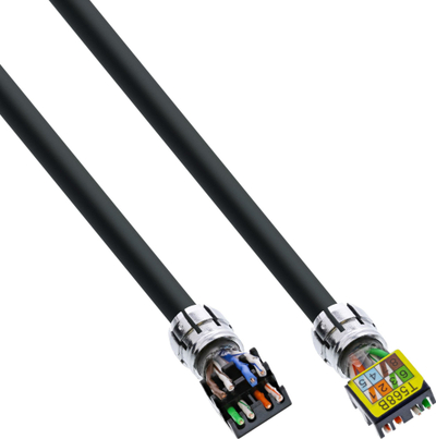 Kabull rrjeti InLine Patch Cat.6A, 40m, bakër AWG23, i zi