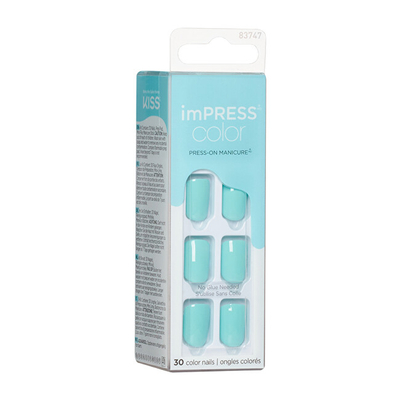 Set thonj vetëngjitës KISS imPRESS Color Mint To Be, 30 copë