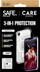 Set mbrojtës telefoni CARE by PanzerGlass Fashion 3 in 1, që s’çahet kollaj, transparent