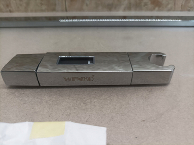 Shufër dushi Wenko Design, 68 cm, çelik inox, gri