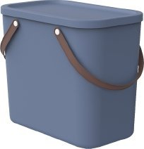 Kuti ruajtjeje Rotho Albula, 25L, me kapak, blu e errët