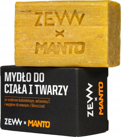 Сапун за тело и лице ZEW x Manto, за мажи, 85 ml