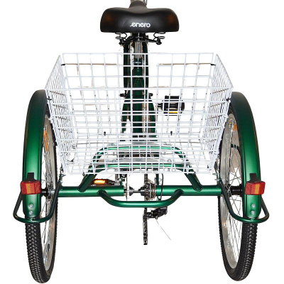Biçikletë triçikël Enero 3-KOOWY Folding Bike 24, Shimano 6 marshe, shportë mbrapa, jeshile