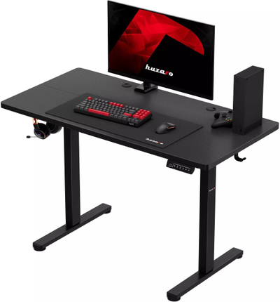 Tavolinë gaming Huzaro Hero 8.1, rregullim elektrik i lartësisë, 120 x 60 cm, e zezë