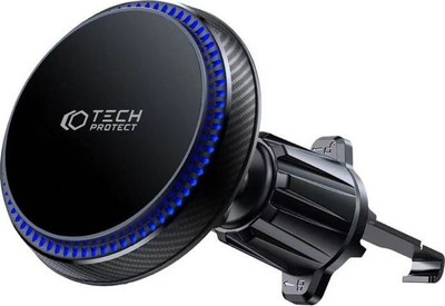 Mbajtëse magnetike makine Tech-Protect MM15W-V4, MagSafe, karikim wireless 15W, e zezë
