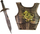 Set lodër kalorësi Leantoys Knight Armor, hark dhe shpatë, për kalamaj