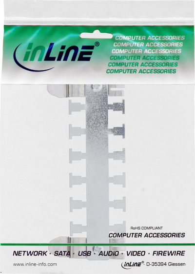 Shinë kabllosh InLine 19109K, për montim në shinë DIN TS35, metalike