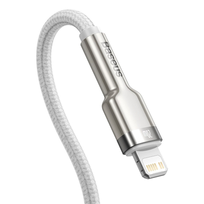 Kabllo Baseus, USB-C / Lightning, 1 m, e bardhë