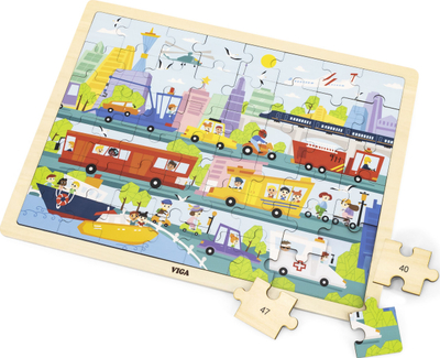 Puzzle druri Viga 44582, 48 pjesë, transport në qytet