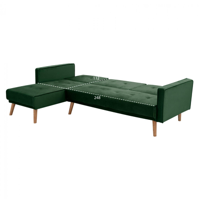 Divan-Shtrat këndor Talia HM3153.03, gjelbër