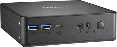Мини ПК Shuttle XPC Nano NC4010BAV2, Intel Celeron 7305, 8GB RAM, 128GB SSD, Windows 11 Pro, црн