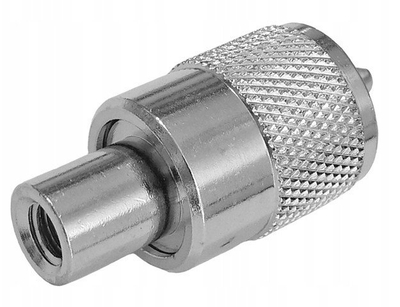 Konektor koaksial UHF UC1 plug, 50 Ohm, për kabllo H-155, nikeli