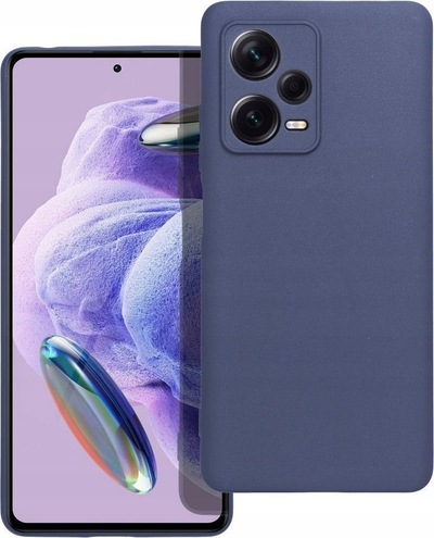 Këse telefoni Matt Case Xiaomi Redmi Note 12 Pro+ 5G, silikoni, mbrojtëse, blu