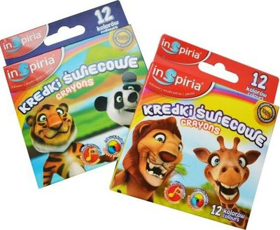 Ngjyra dylli InSpiria Wax Crayons, set me 12 ngjyra
