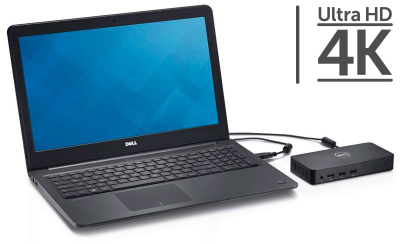 Stacion dokimi Dell USB 3.0 Ultra HD/4K D3100, e zezë