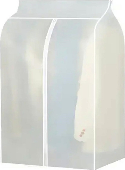 Mbulesë dollapi DA123, 100 x 60 x 50 cm, material i ajrueshëm, transparente e bardhë