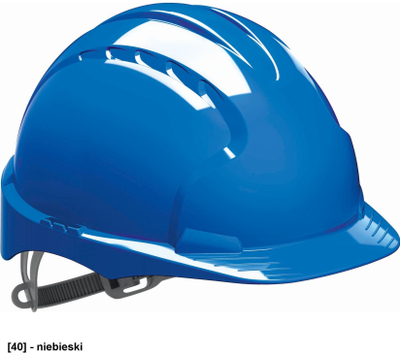 Helmet sigurie JSP EVO2 Slip Ratchet, HDPE, me rrotë rregullimi, blu