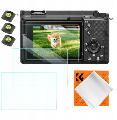 Mbrojtëse ekrani K&amp;F Concept Glass 9H, set 3 copë, për Sony ZV E1 A7 IV A6700 A7CII, transparente