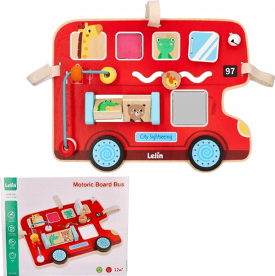 Едукативна играчка Lelin Motor Skills Board, за бебиња 1+, шарена
