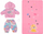 Rrobaxho kukulle Baby Born Kindergarten Sport Outfit, për kukulla 36 cm, me tapet gjimnastike, rozë me shumë ngjyra