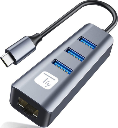 Docking station Techly Idata USB Etgiga3ca, USB C, 3x USB 3.2, Ethernet Gigabit, argjendt dhe e zezë