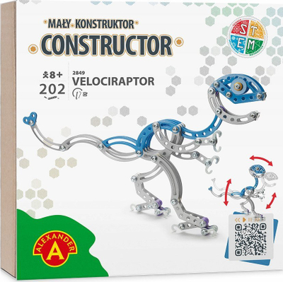 Сет за градење Alexander Toys Constructor Velociraptor, метален, за деца