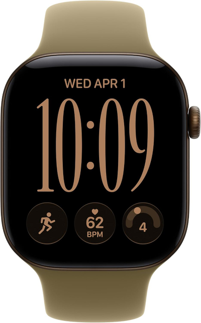 Apple Watch S12 GPS 46mm Dark Bronze Aluminium Case with Olive Sport Band, S/M