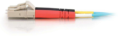 Kabllo fibër optike C2G 85554, 10m, LC duplex OM3, turkeze