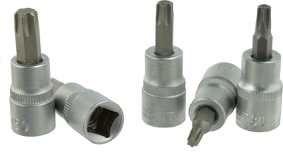 Сет бит TORX клучеви Geko, 5 парчиња, T25 T50, 3/8", CRV