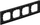 Kornizë elektrike Elektro-Plast Santra FRAME PLATE 4174-09, për 4 mekanizma, plastike ABS, e zezë