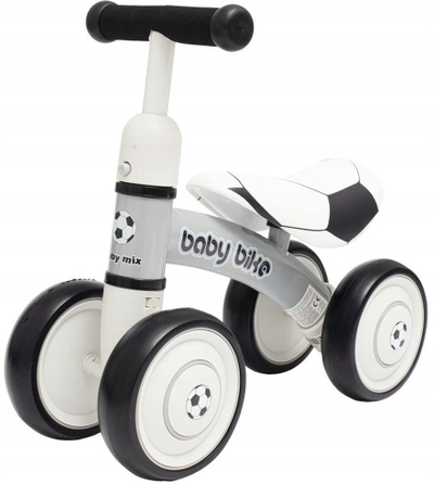 Biçikletë balancuese Baby Mix Baby Bike Ride On, 4 rrota, për kalamaj 12m+, shumëngjyrëshe