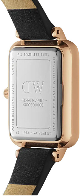 Orë dore Daniel Wellington Quadro 20 X 26 Pressed Sheffield RG White DW00100434