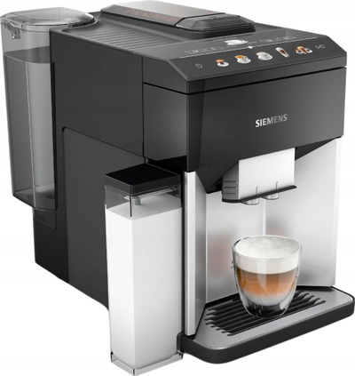 Aparat kafeje Siemens EQ.500 TQ513R01, automatik bean to cup, argjendtë e zezë