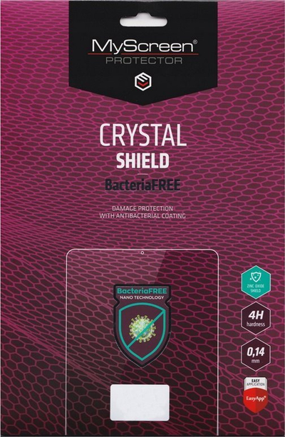 Folie mbrojtëse MyScreen Protector MS Crystal BacteriaFree, për T-Mobile T Tablet 5G 10.4", me aplikues